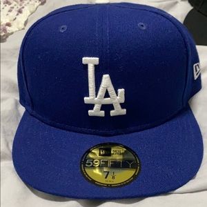 LA Dodgers fitted cap.